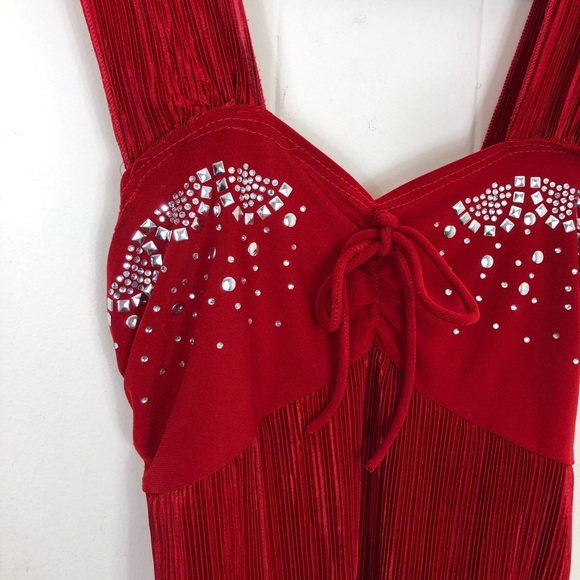 Vintage Bedazzled Babydoll Pleated Nightie Sz S - Picture 4 of 11